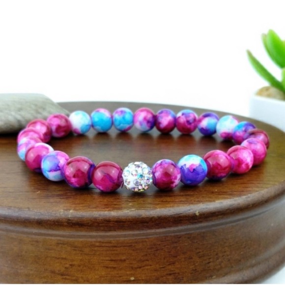 Blossom Boutique Jewelry - 1 LEFT! Tie Dye Women’s Cute Beaded Bracelet